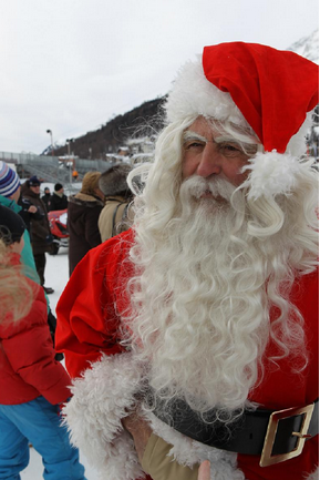 Santa Claus at St Moritz Polo 